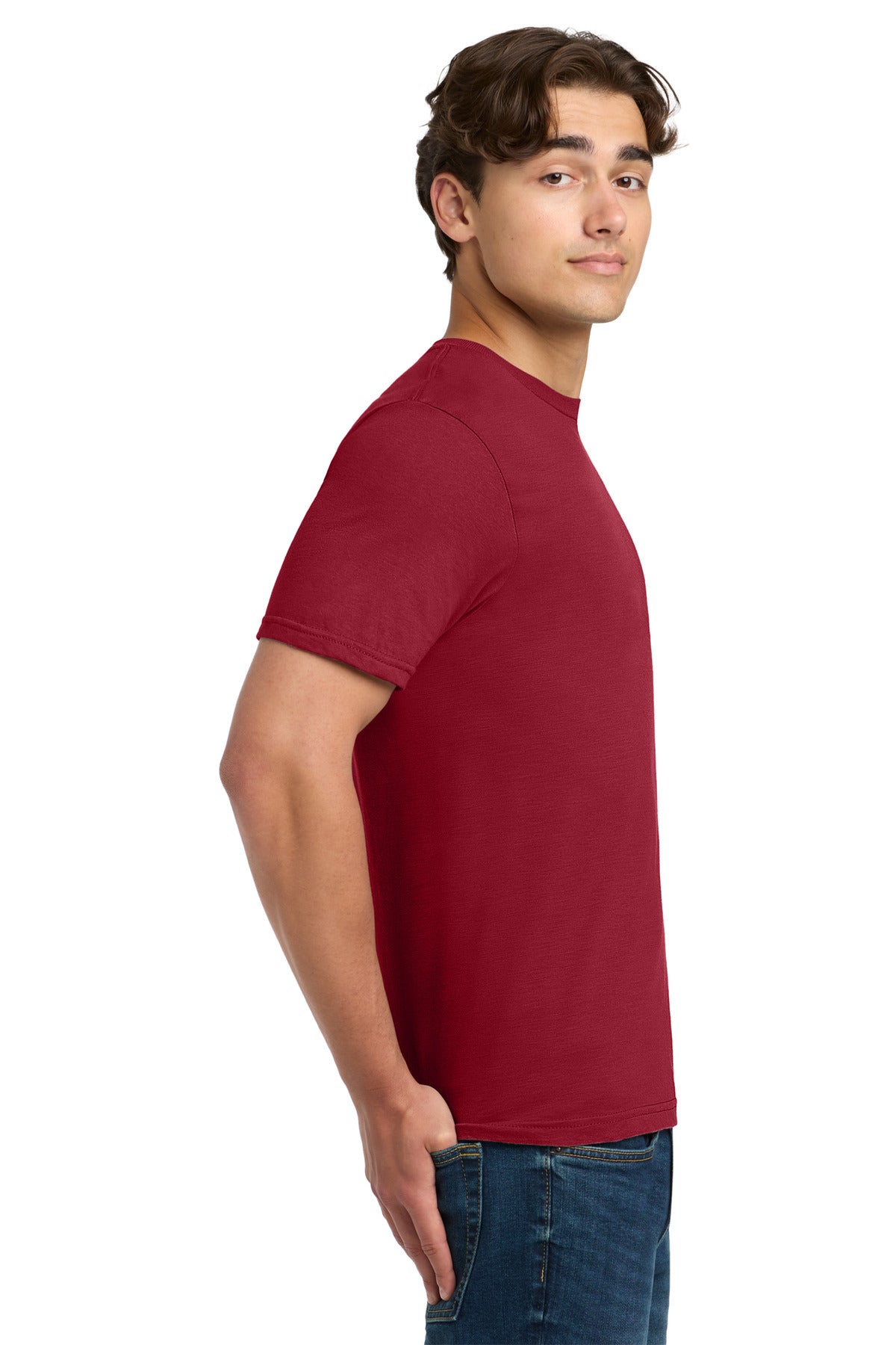 Gildan Softstyle T-Shirt. 64000 - Cherry Red - side