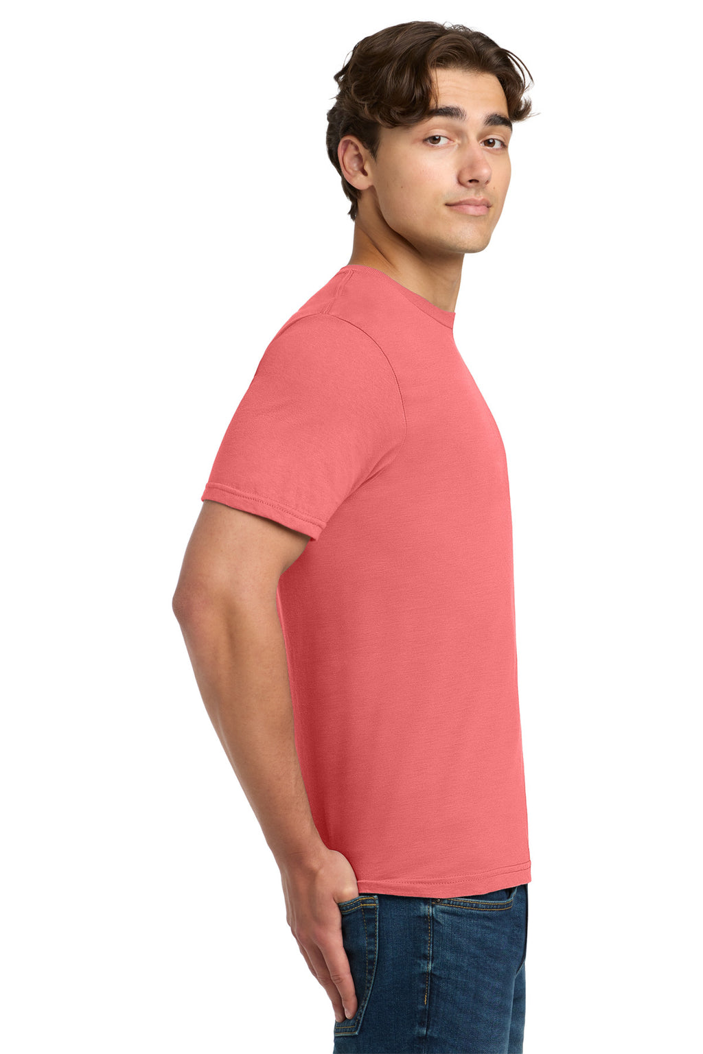 Gildan Softstyle T-Shirt. 64000 - Coral Silk - side