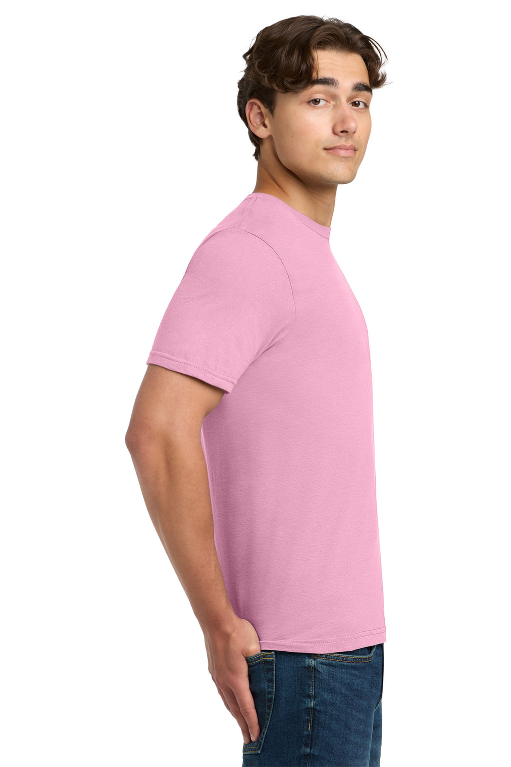 Gildan Softstyle T-Shirt. 64000 - Fan Candy Pink - side