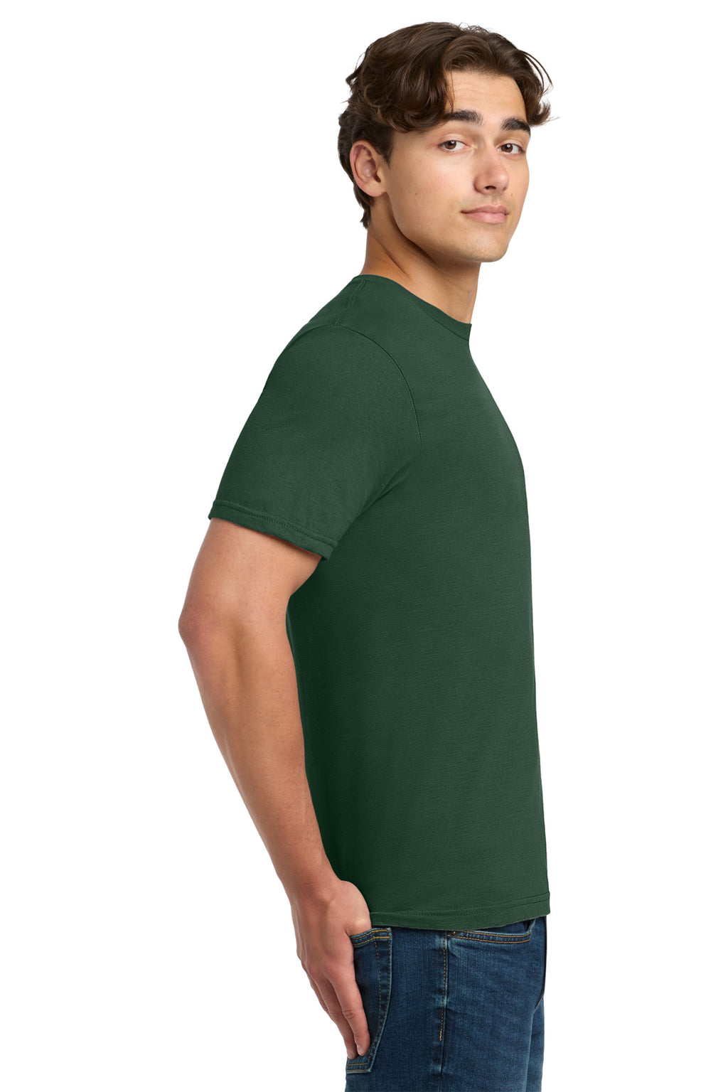Gildan Softstyle T-Shirt. 64000 - Fan Dark Green - side