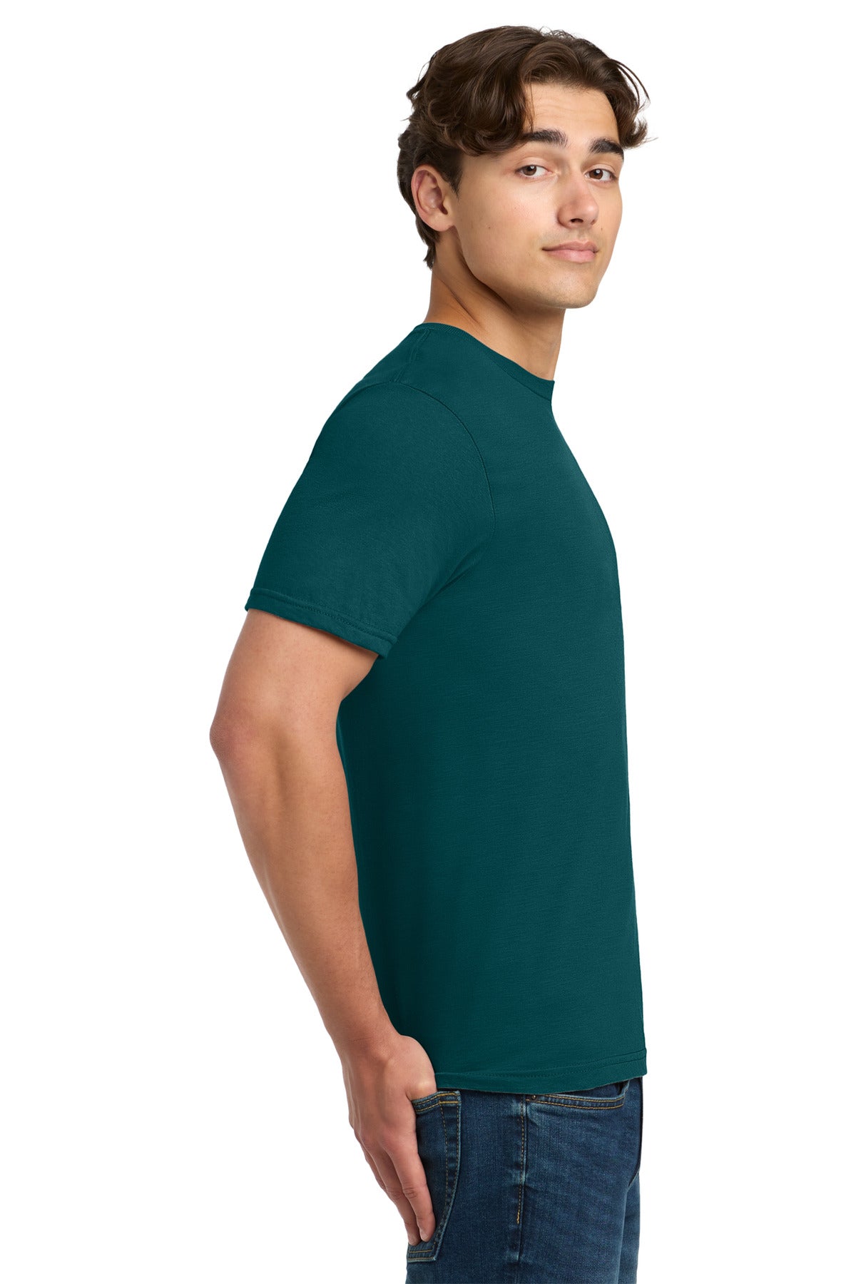 Gildan Softstyle T-Shirt. 64000 - Fan Marine Green - side