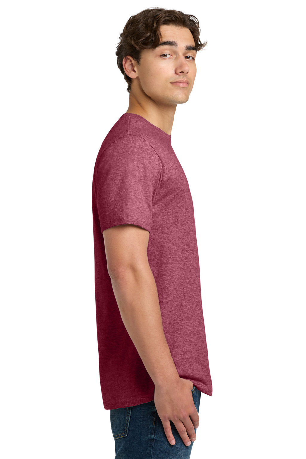 Gildan Softstyle T-Shirt. 64000 - Heather Cardinal - side
