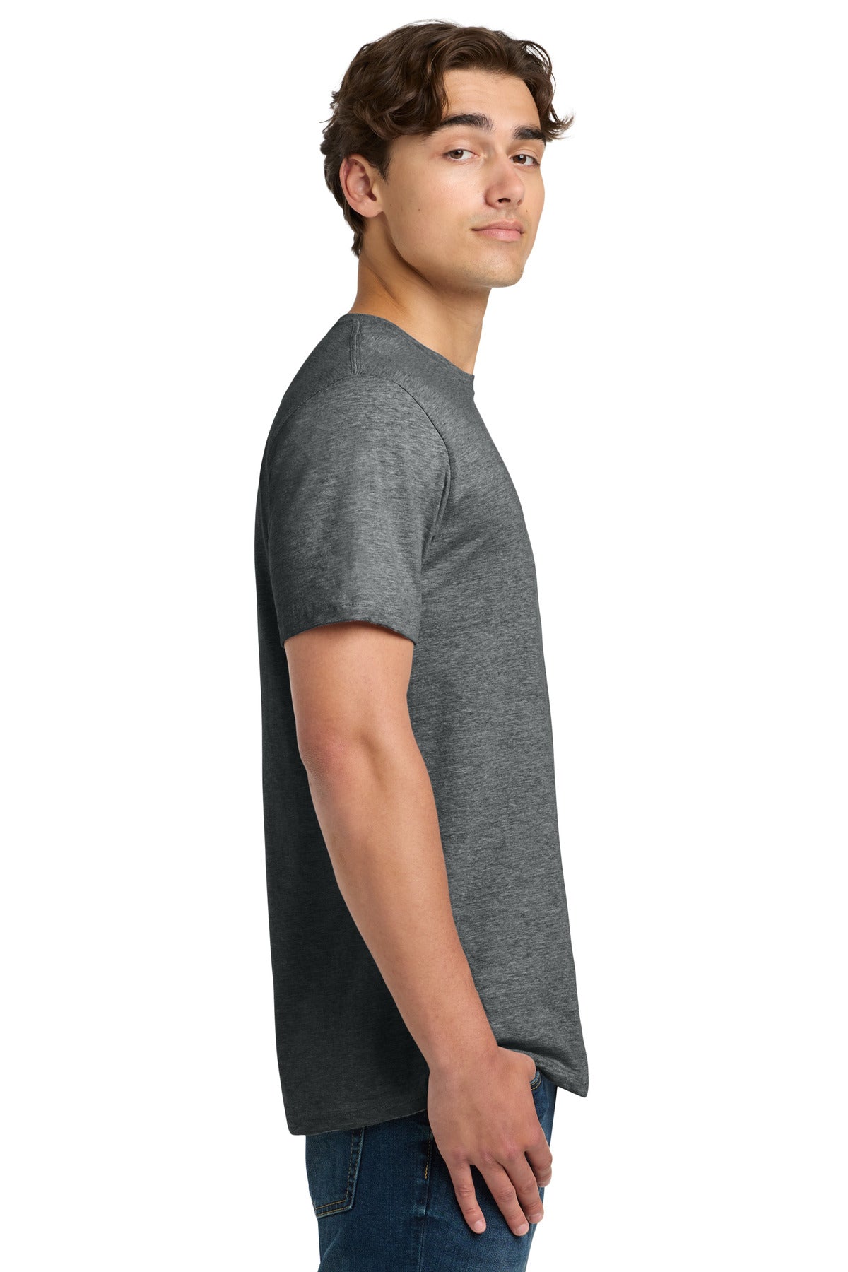 Gildan Softstyle T-Shirt. 64000 - Heather Dark Grey - side