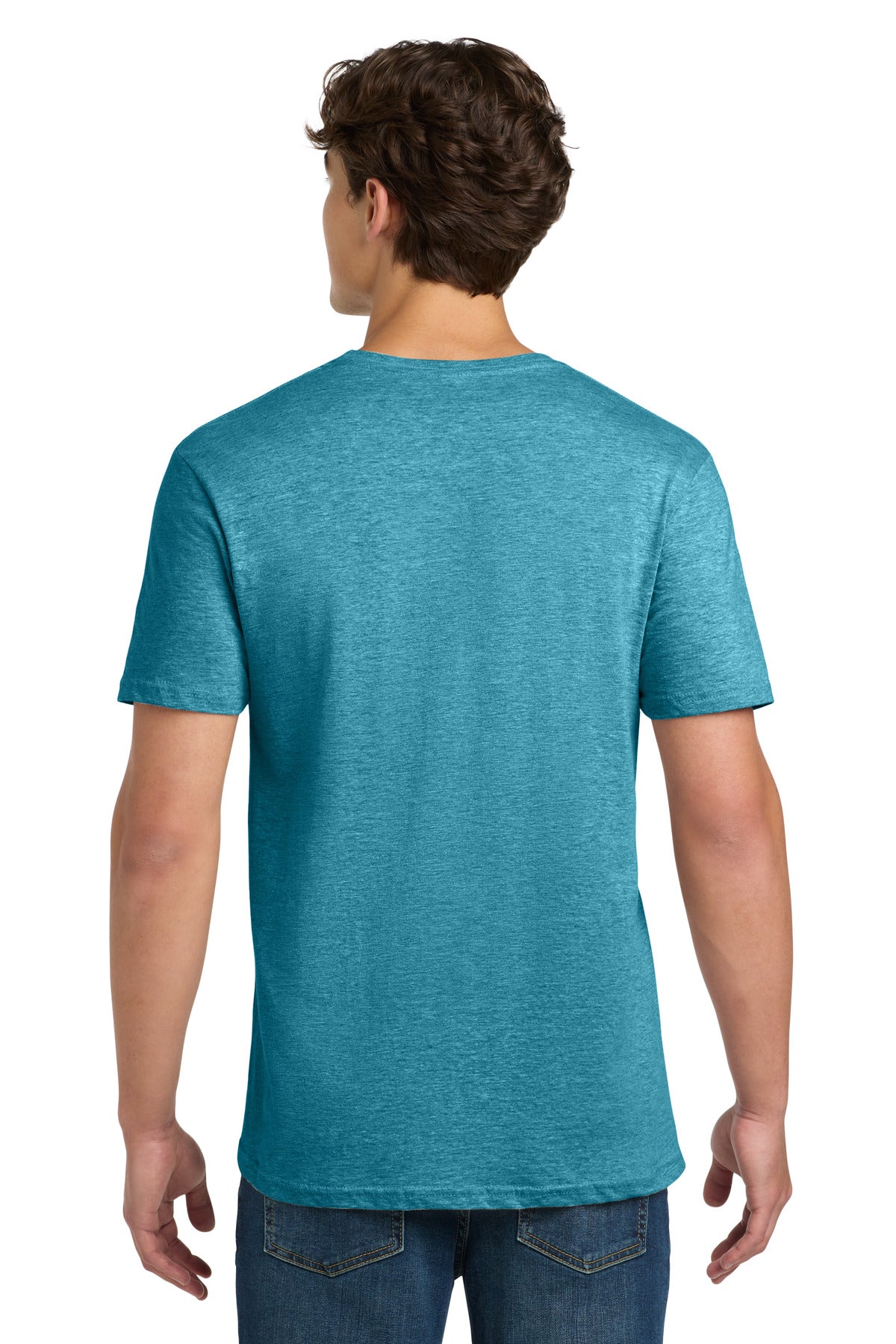 Gildan Softstyle T-Shirt. 64000 - Heather Galapagos Blue - back
