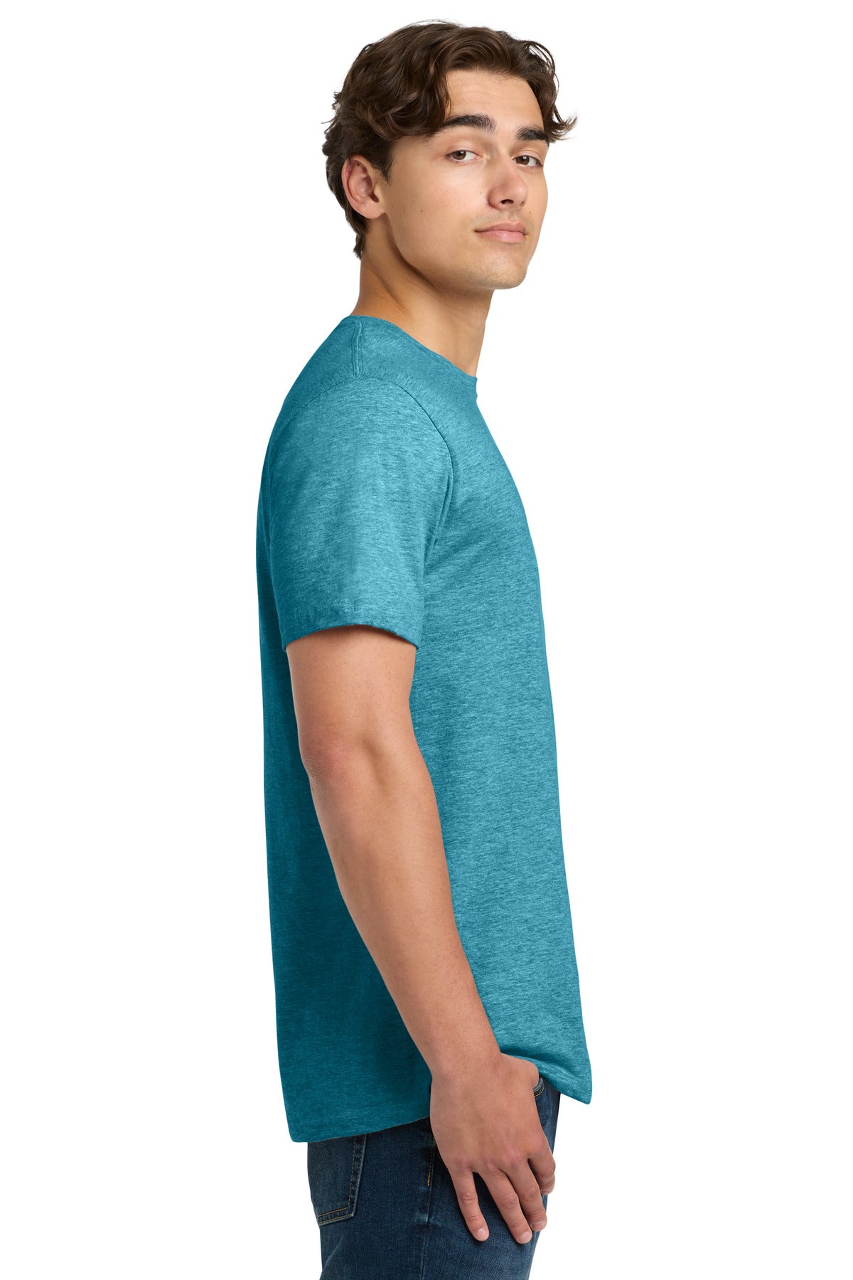 Gildan Softstyle T-Shirt. 64000 - Heather Galapagos Blue - side