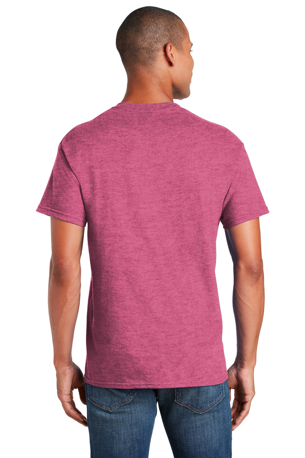 Gildan Softstyle T-Shirt. 64000 - Heather Heliconia - back