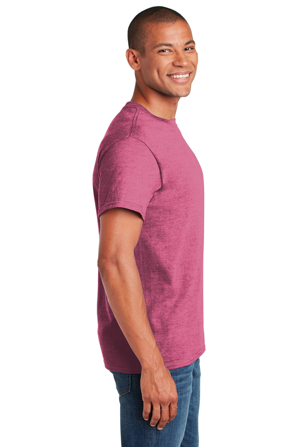 Gildan Softstyle T-Shirt. 64000 - Heather Heliconia - side