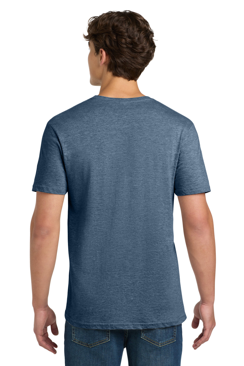 Gildan Softstyle T-Shirt. 64000 - Heather Indigo - back