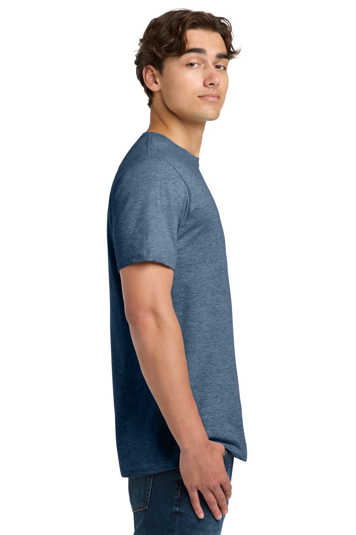 Gildan Softstyle T-Shirt. 64000 - Heather Indigo - side