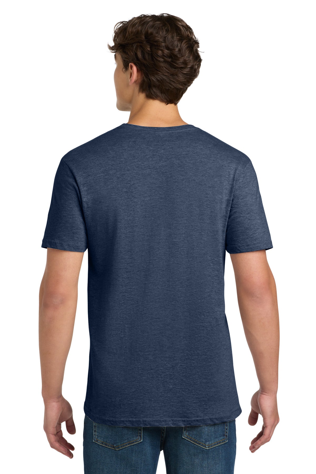 Gildan Softstyle T-Shirt. 64000 - Heather Navy - back
