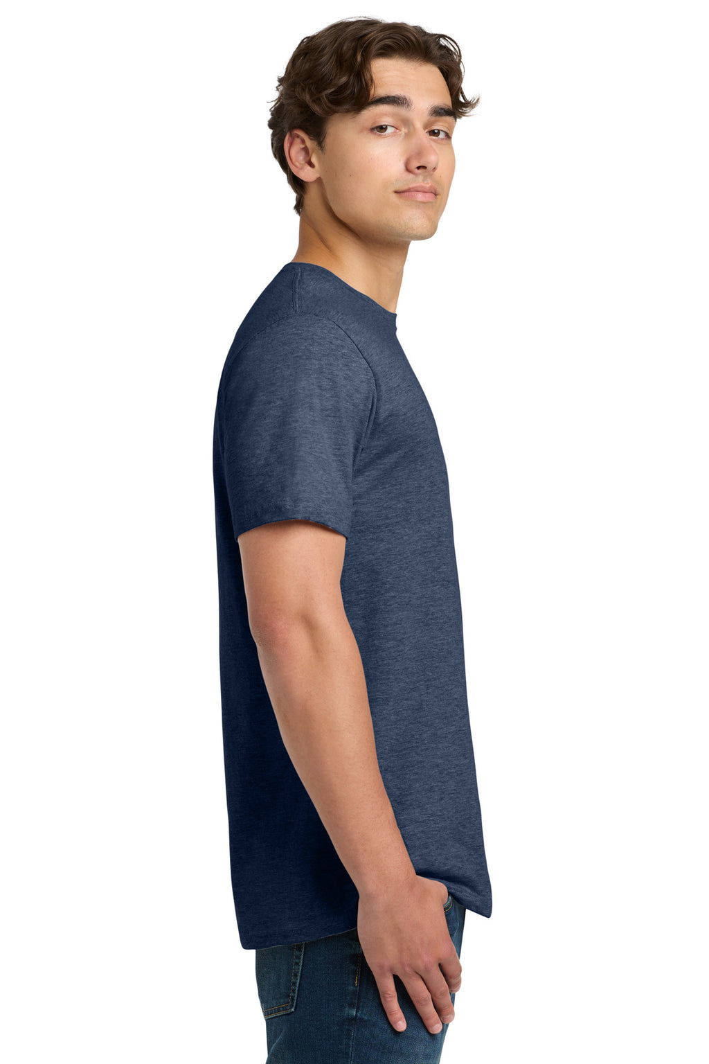 Gildan Softstyle T-Shirt. 64000 - Heather Navy - side