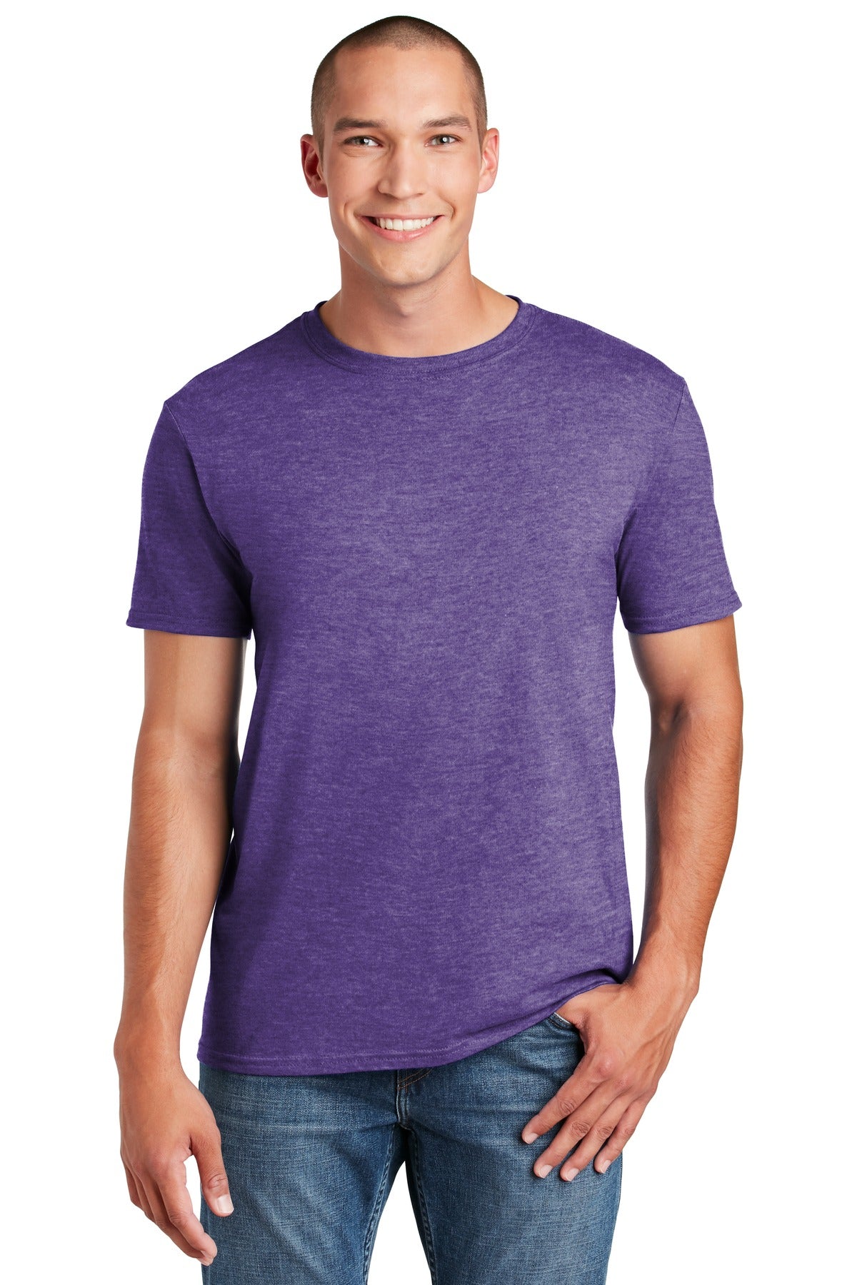 Gildan Softstyle T-Shirt. 64000 - Heather Purple - front