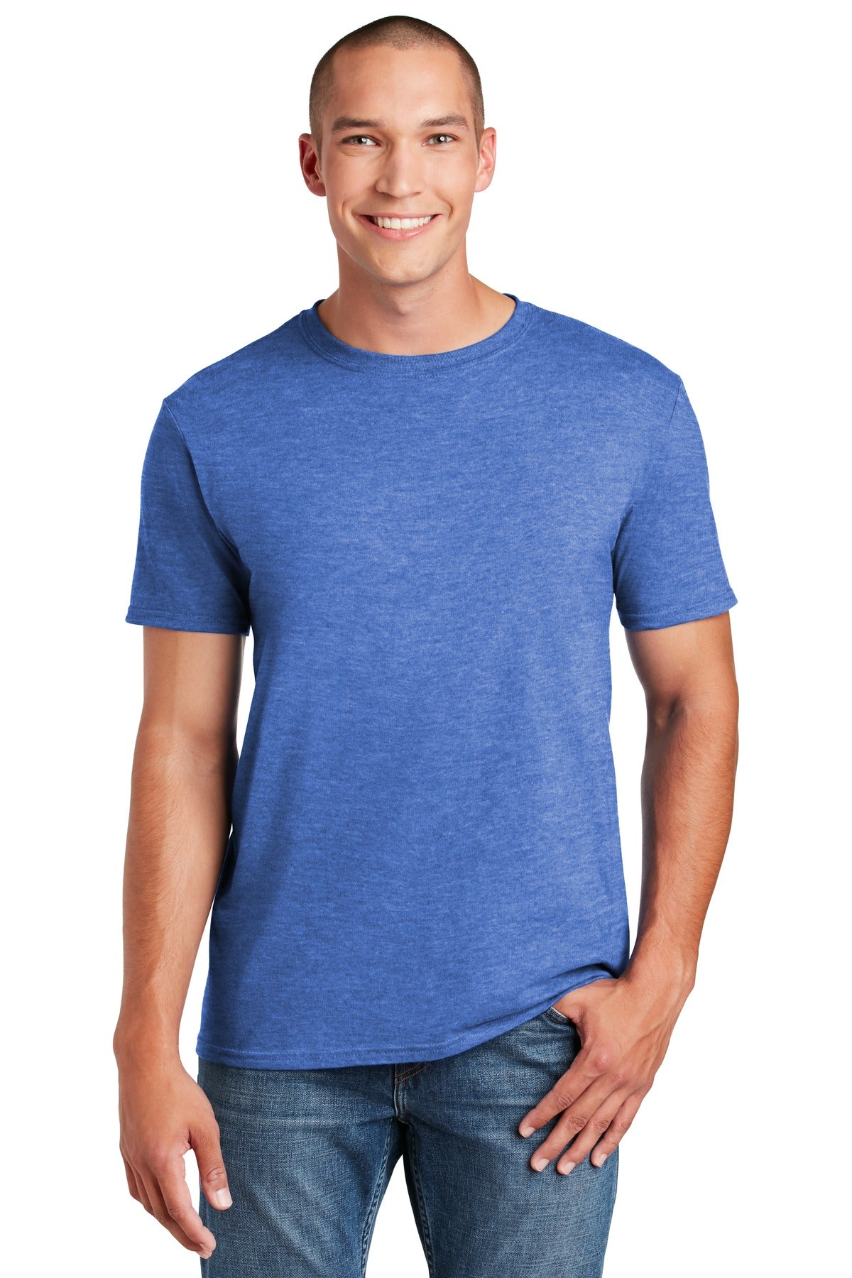 Gildan Softstyle T-Shirt. 64000 - Heather Royal - front