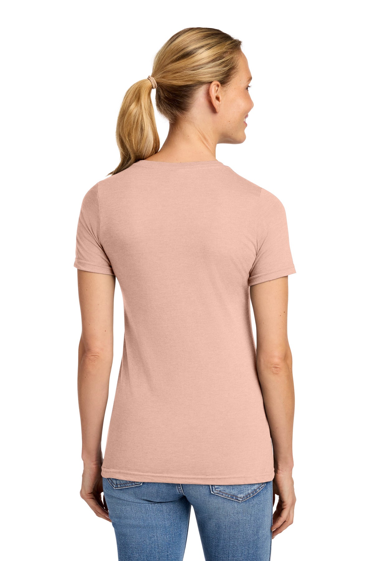 Gildan Softstyle Women's CVC T-Shirt 64001LCVC - Dusty Rose - back
