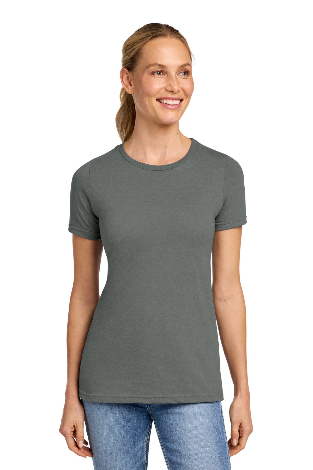 Gildan Softstyle Women's CVC T-Shirt 64001LCVC - Gunmetal - front