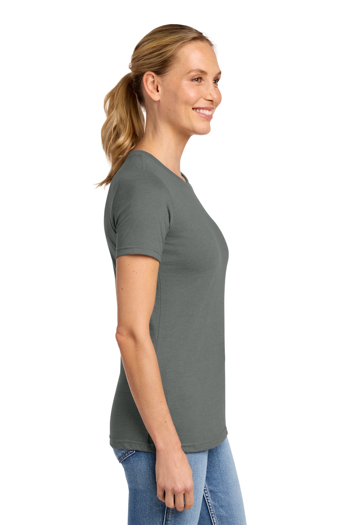 Gildan Softstyle Women's CVC T-Shirt 64001LCVC - Gunmetal - side