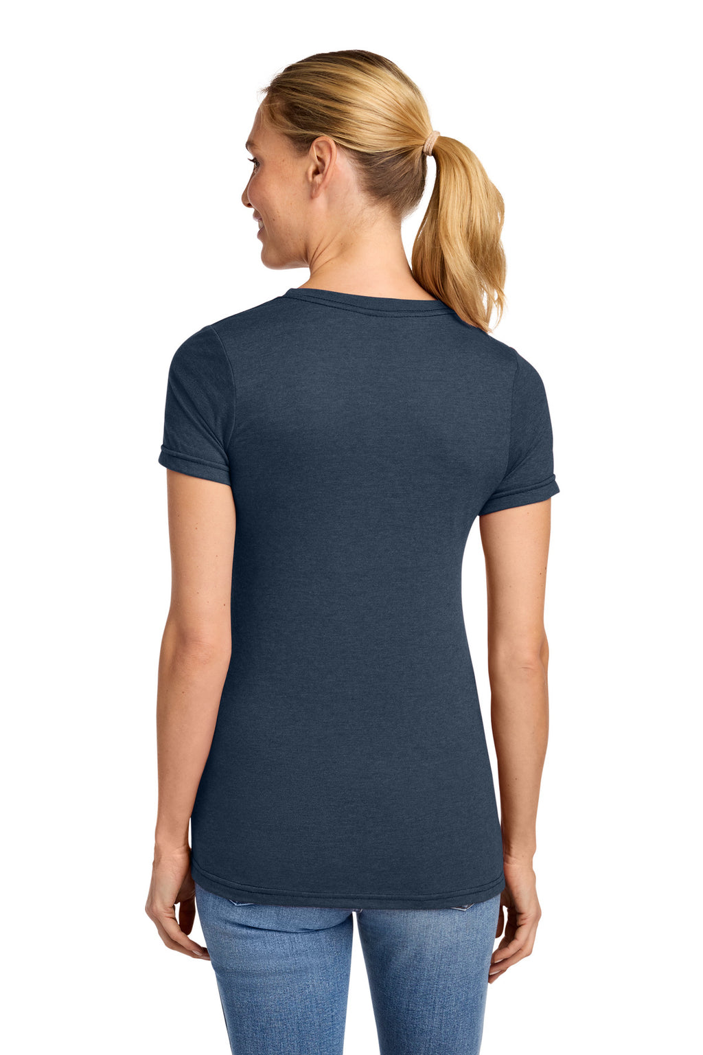 Gildan Softstyle Women's CVC T-Shirt 64001LCVC - Navy Mist - back