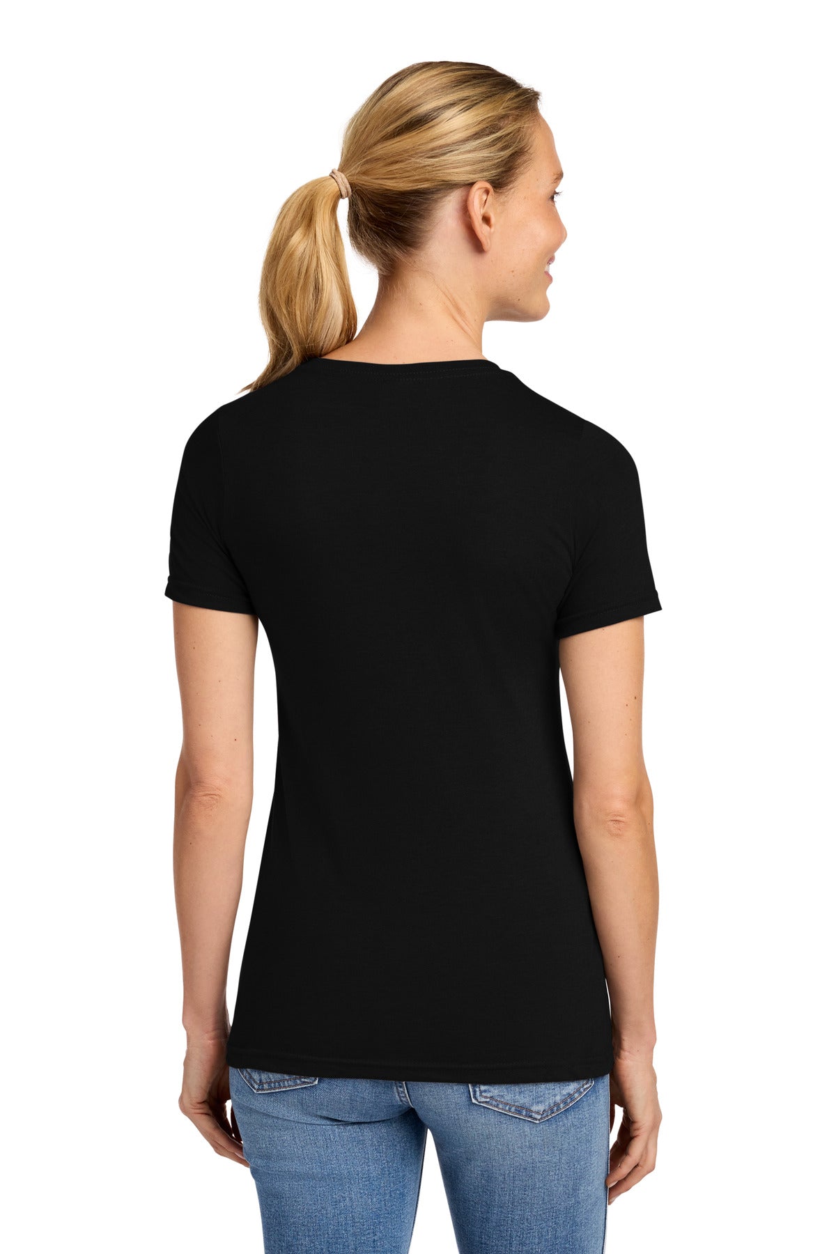 Gildan Softstyle Women's CVC T-Shirt 64001LCVC - Pitch Black - back