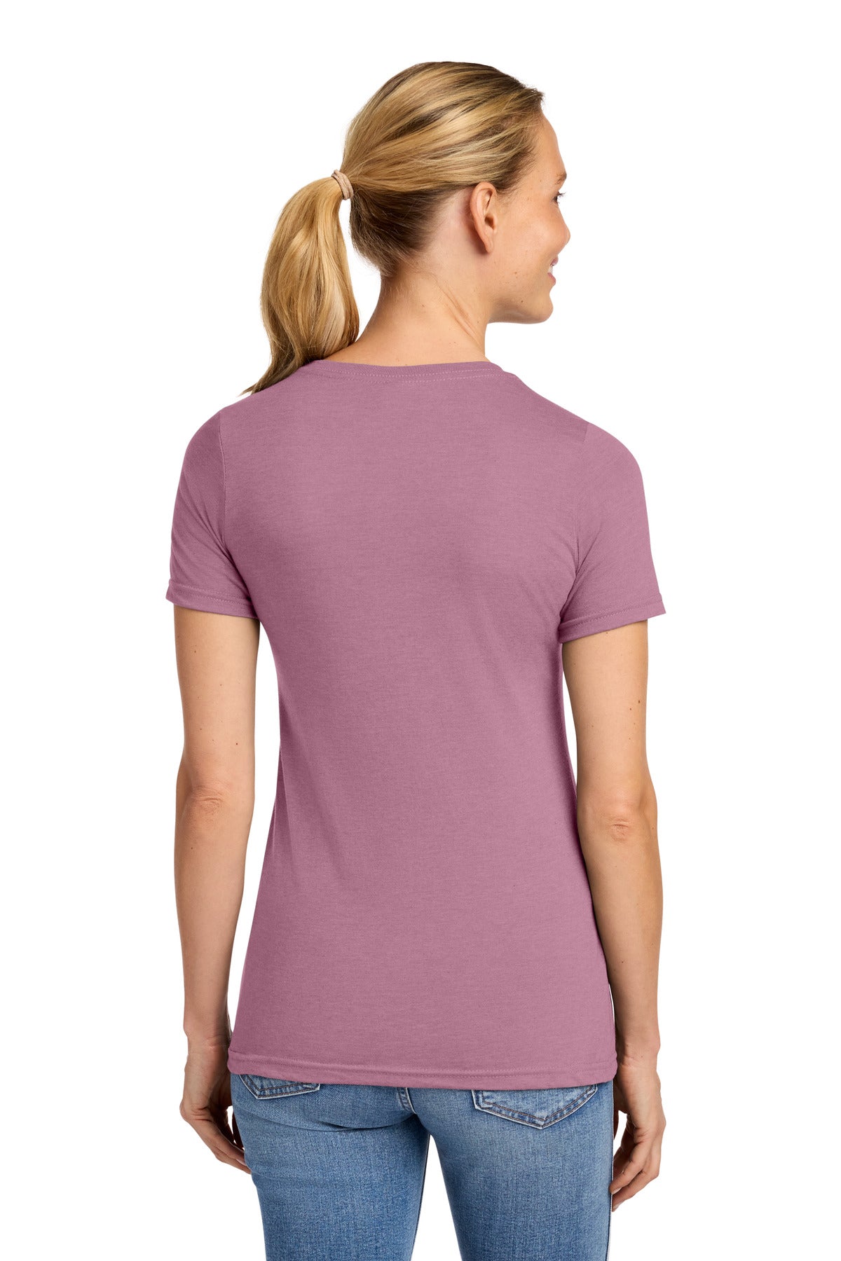Gildan Softstyle Women's CVC T-Shirt 64001LCVC - Plumrose - back