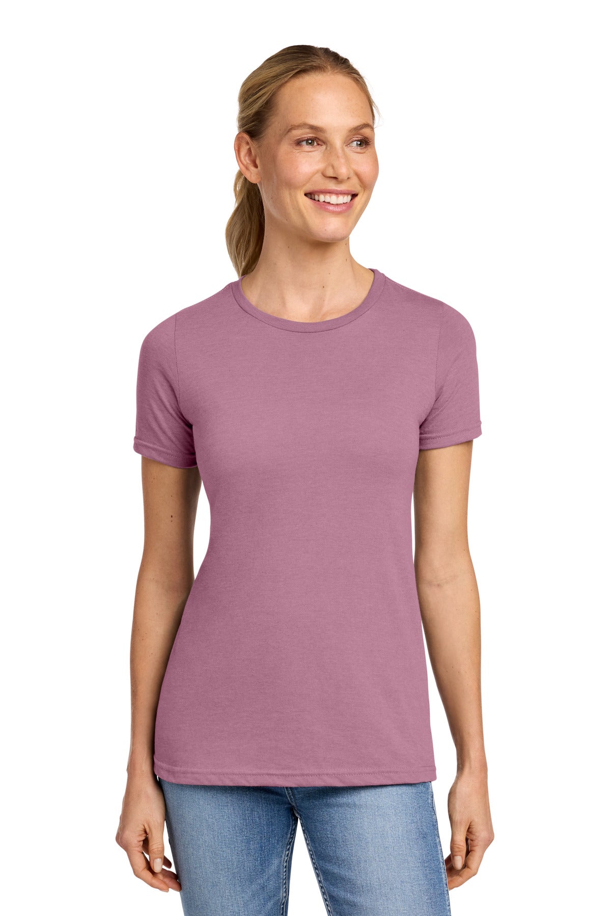 Gildan Softstyle Women's CVC T-Shirt 64001LCVC - Plumrose - front