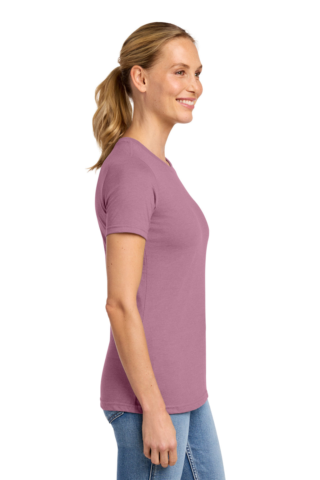 Gildan Softstyle Women's CVC T-Shirt 64001LCVC - Plumrose - side