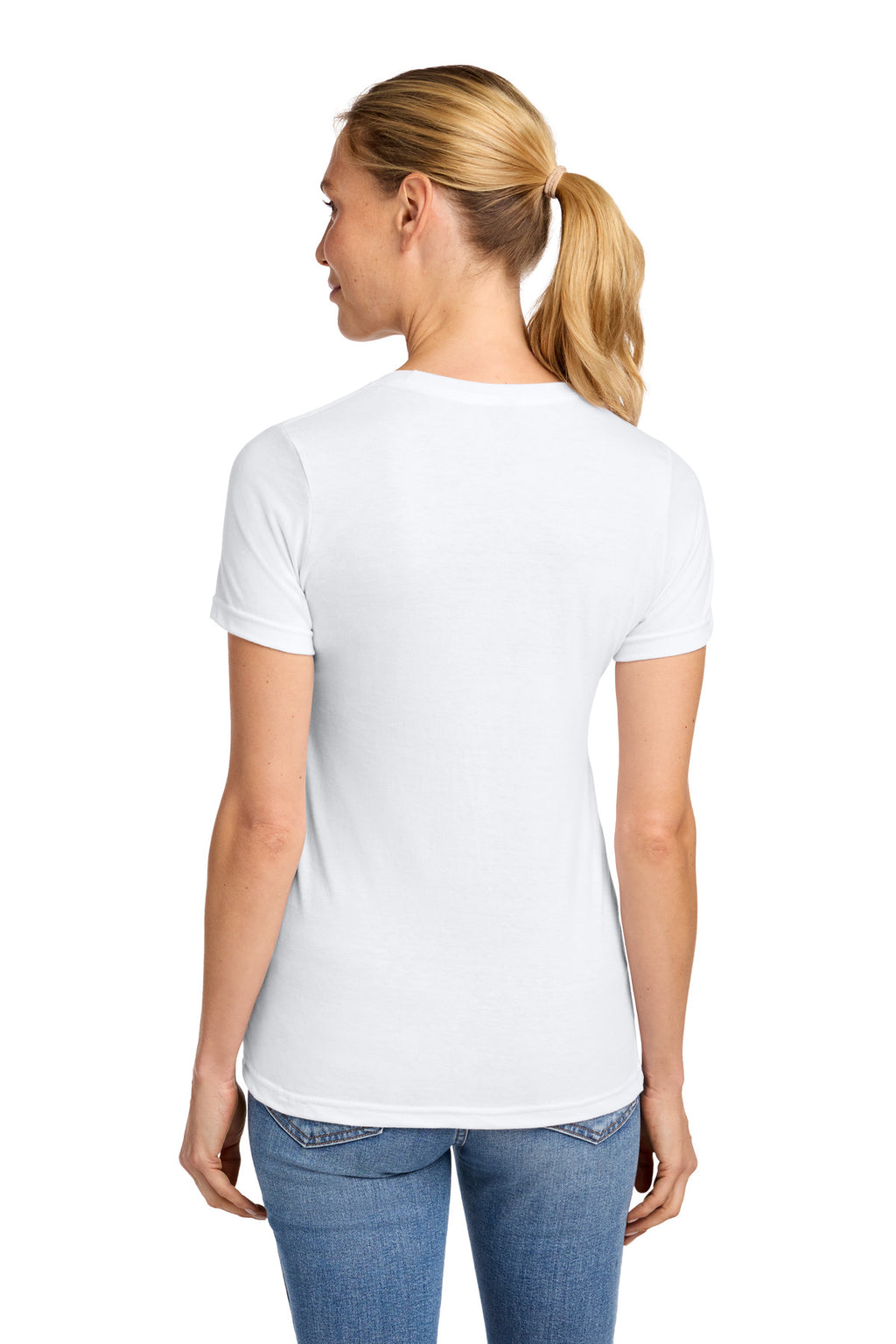 Gildan Softstyle Women's CVC T-Shirt 64001LCVC - White - back