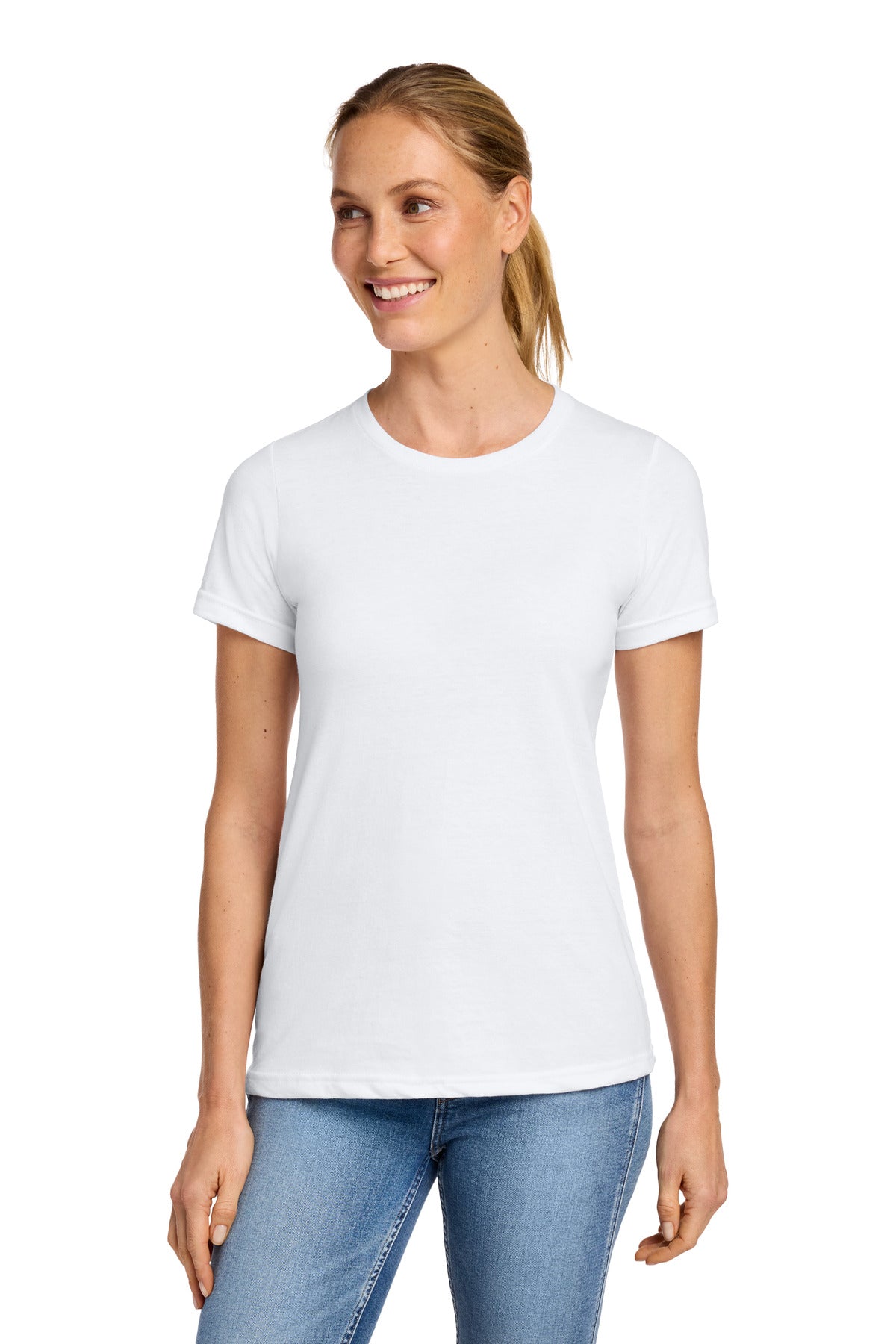 Gildan Softstyle Women's CVC T-Shirt 64001LCVC - White - front