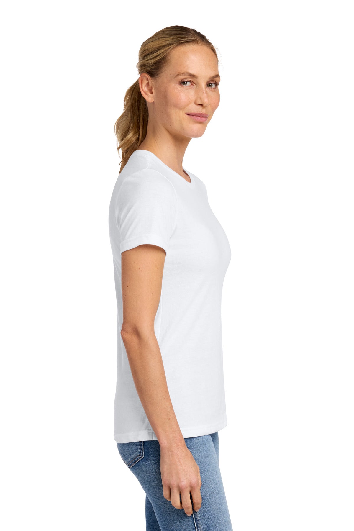 Gildan Softstyle Women's CVC T-Shirt 64001LCVC - White - side