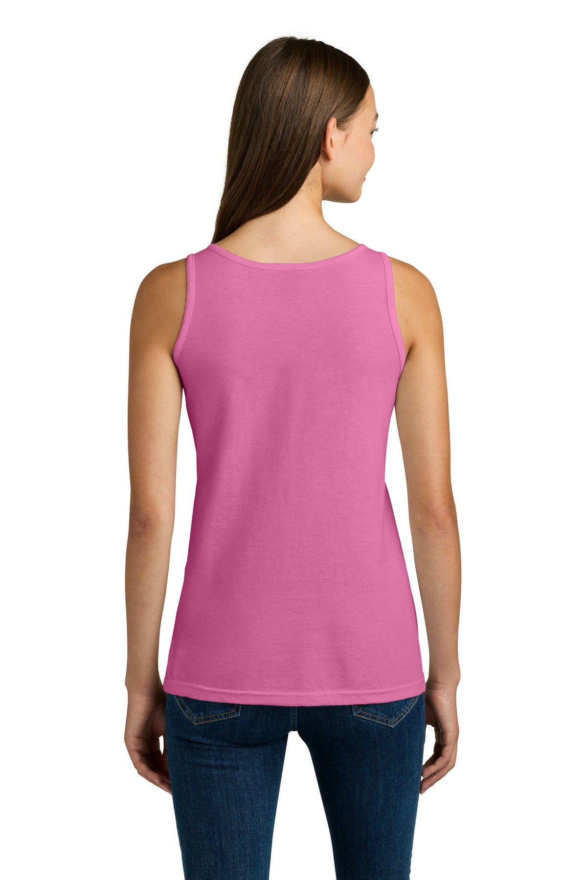 Gildan Softstyle Junior Fit Tank Top. 64200L - Azalea - back