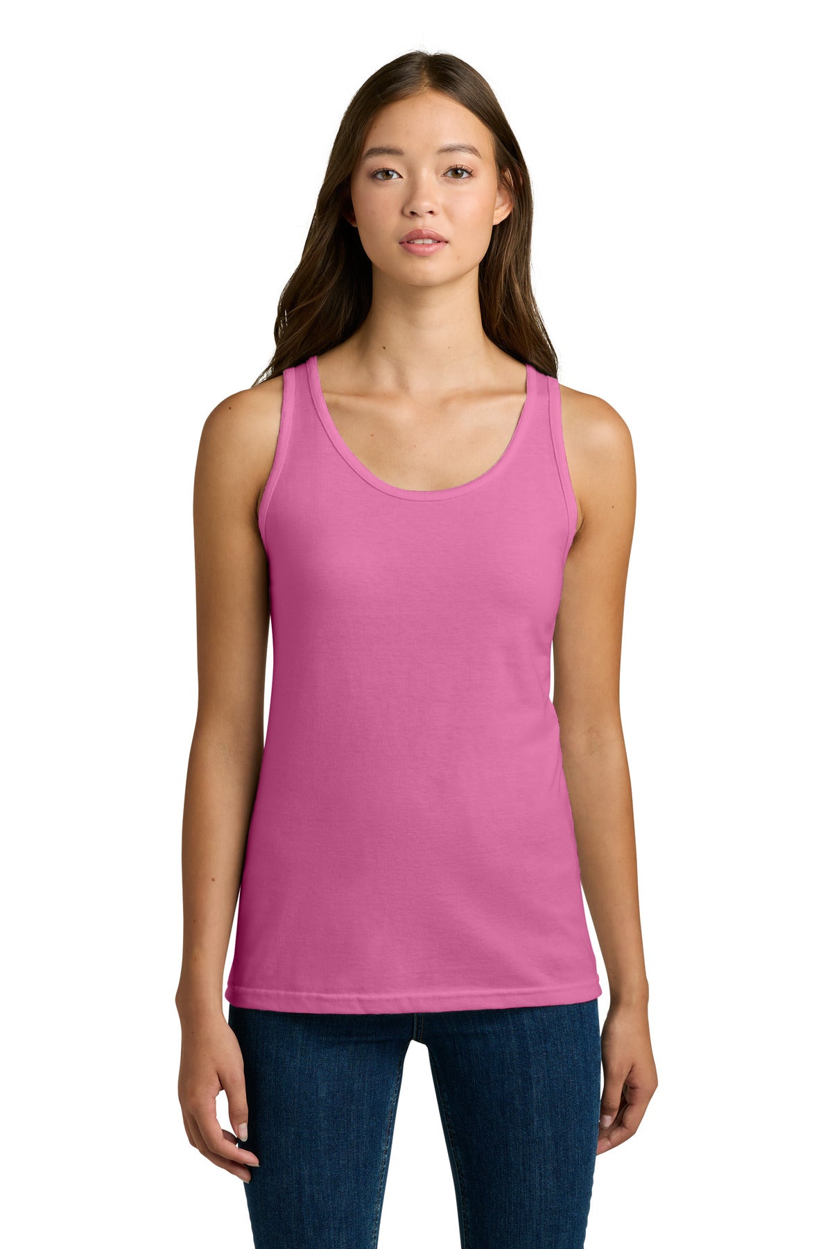Gildan Softstyle Junior Fit Tank Top. 64200L - Azalea - front