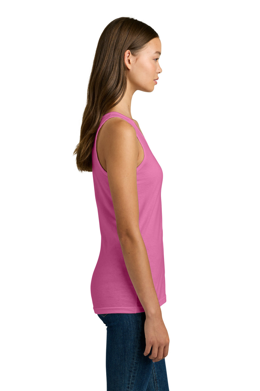 Gildan Softstyle Junior Fit Tank Top. 64200L - Azalea - side