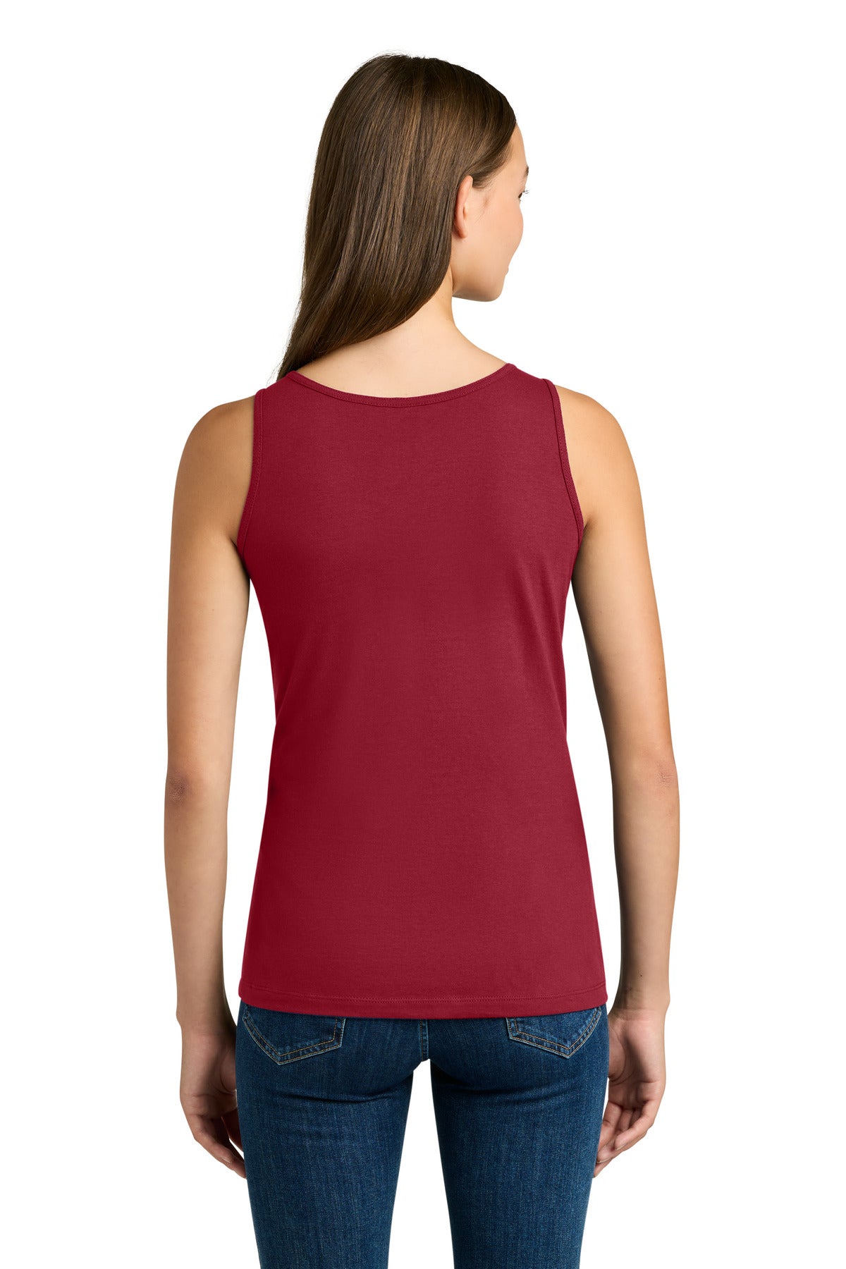 Gildan Softstyle Junior Fit Tank Top. 64200L - Cherry Red - back