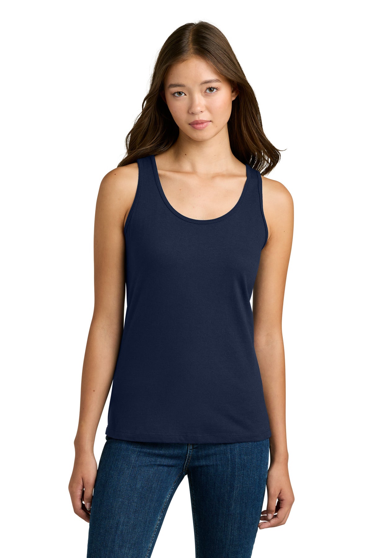 Gildan Softstyle Junior Fit Tank Top. 64200L - Navy - front