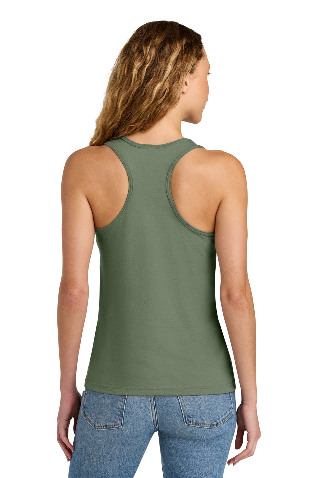 Gildan Softstyle Women's CVC Racerback Tank 64220LCVC - Cactus - back