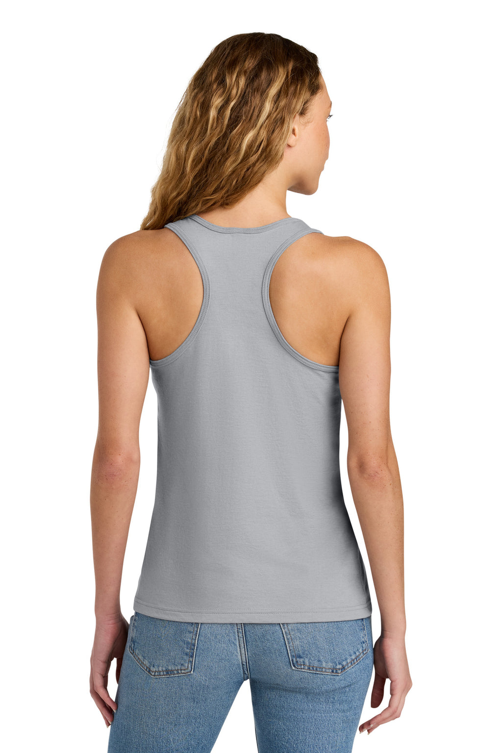 Gildan Softstyle Women's CVC Racerback Tank 64220LCVC - Cement - back