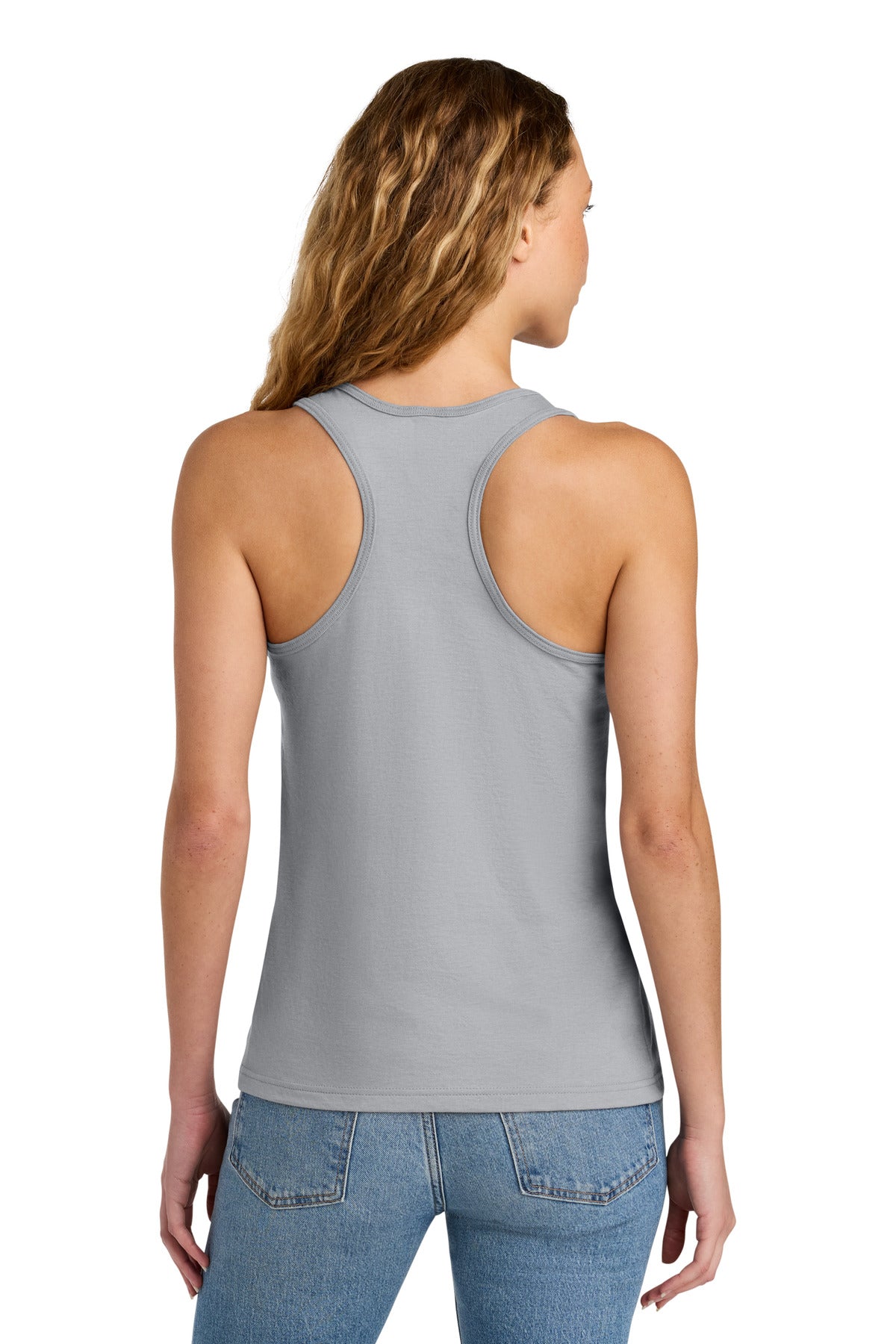 Gildan Softstyle Women's CVC Racerback Tank 64220LCVC - Cement - back