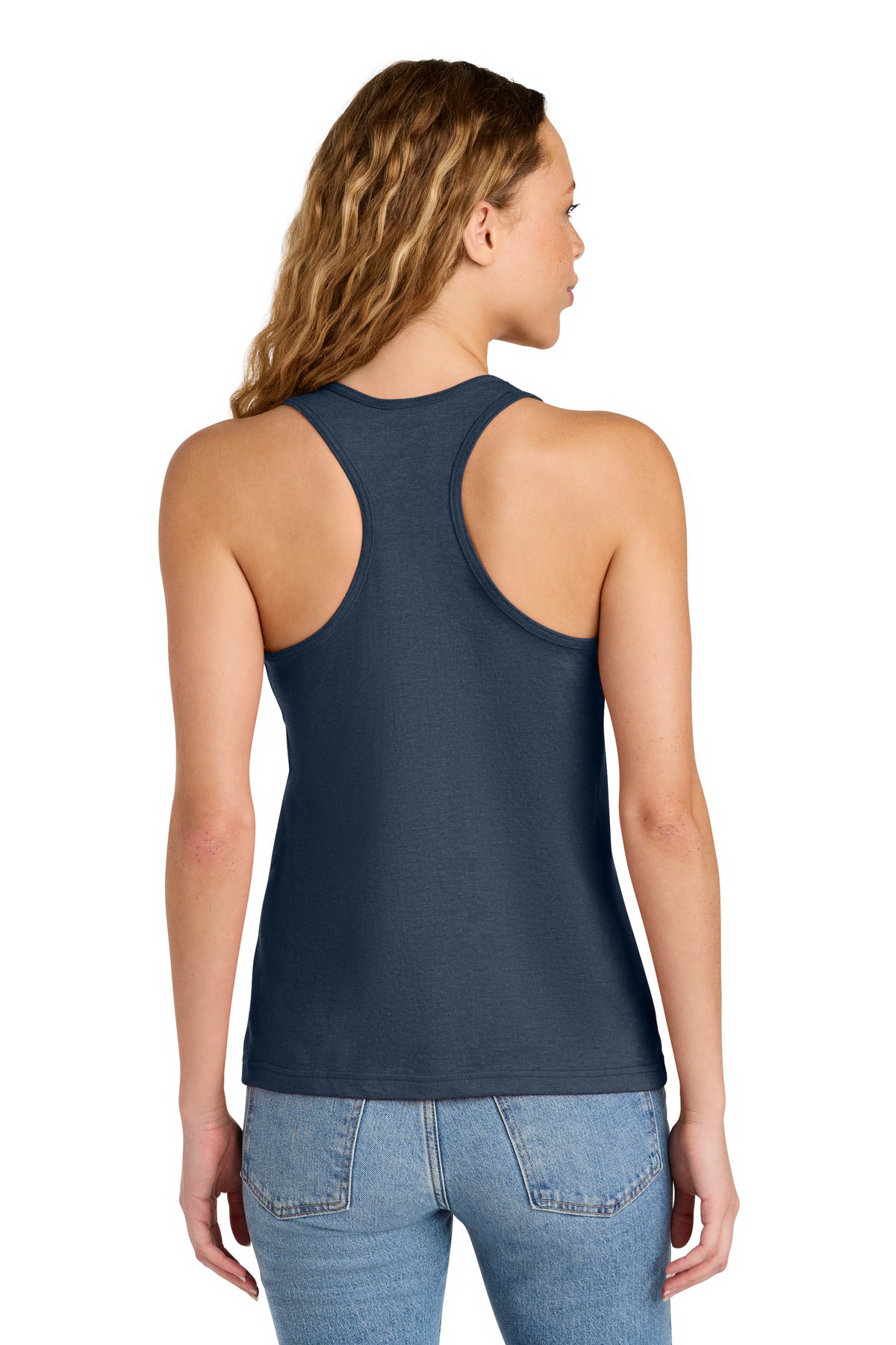 Gildan Softstyle Women's CVC Racerback Tank 64220LCVC - Navy Mist - back