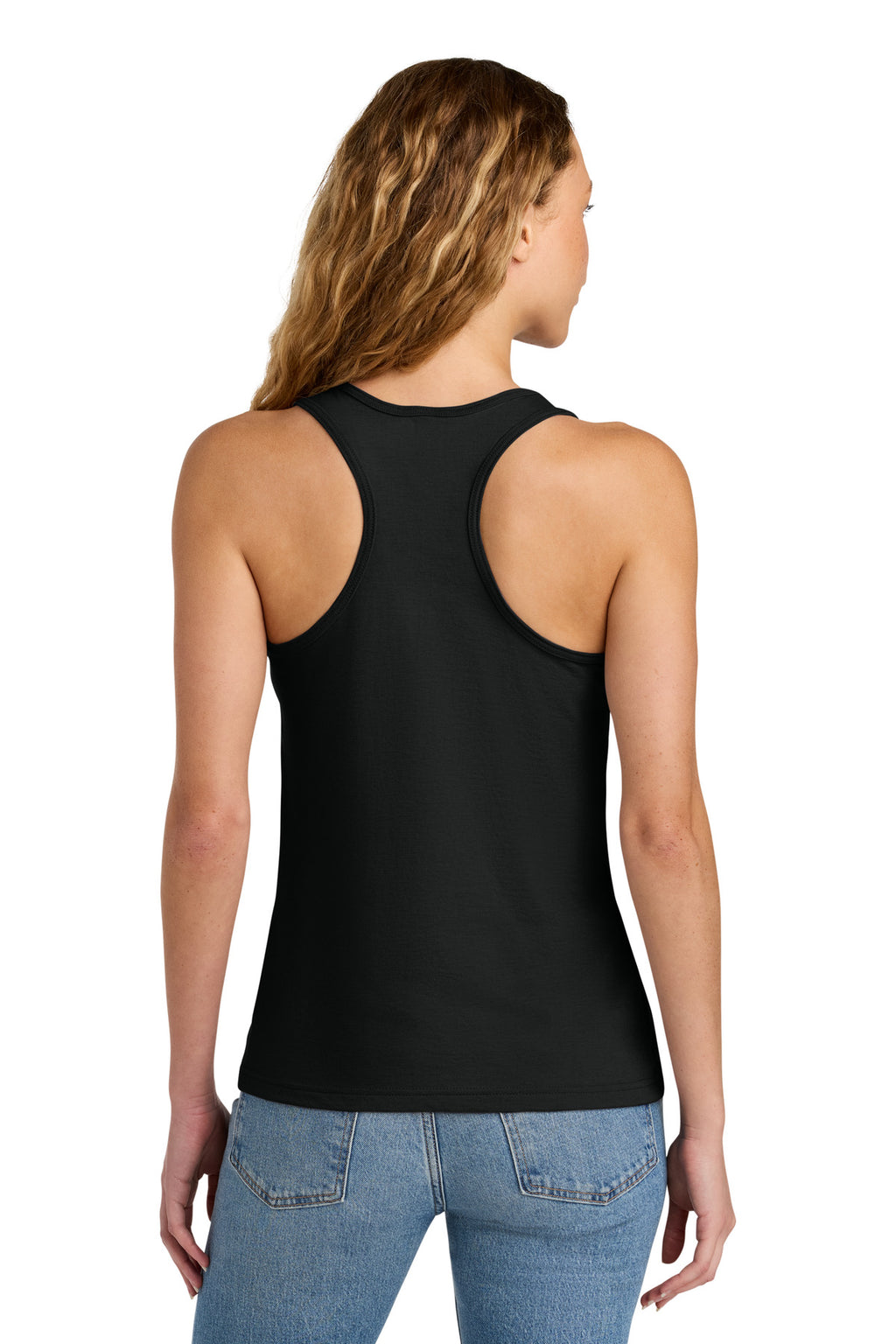 Gildan Softstyle Women's CVC Racerback Tank 64220LCVC - Pitch Black - back