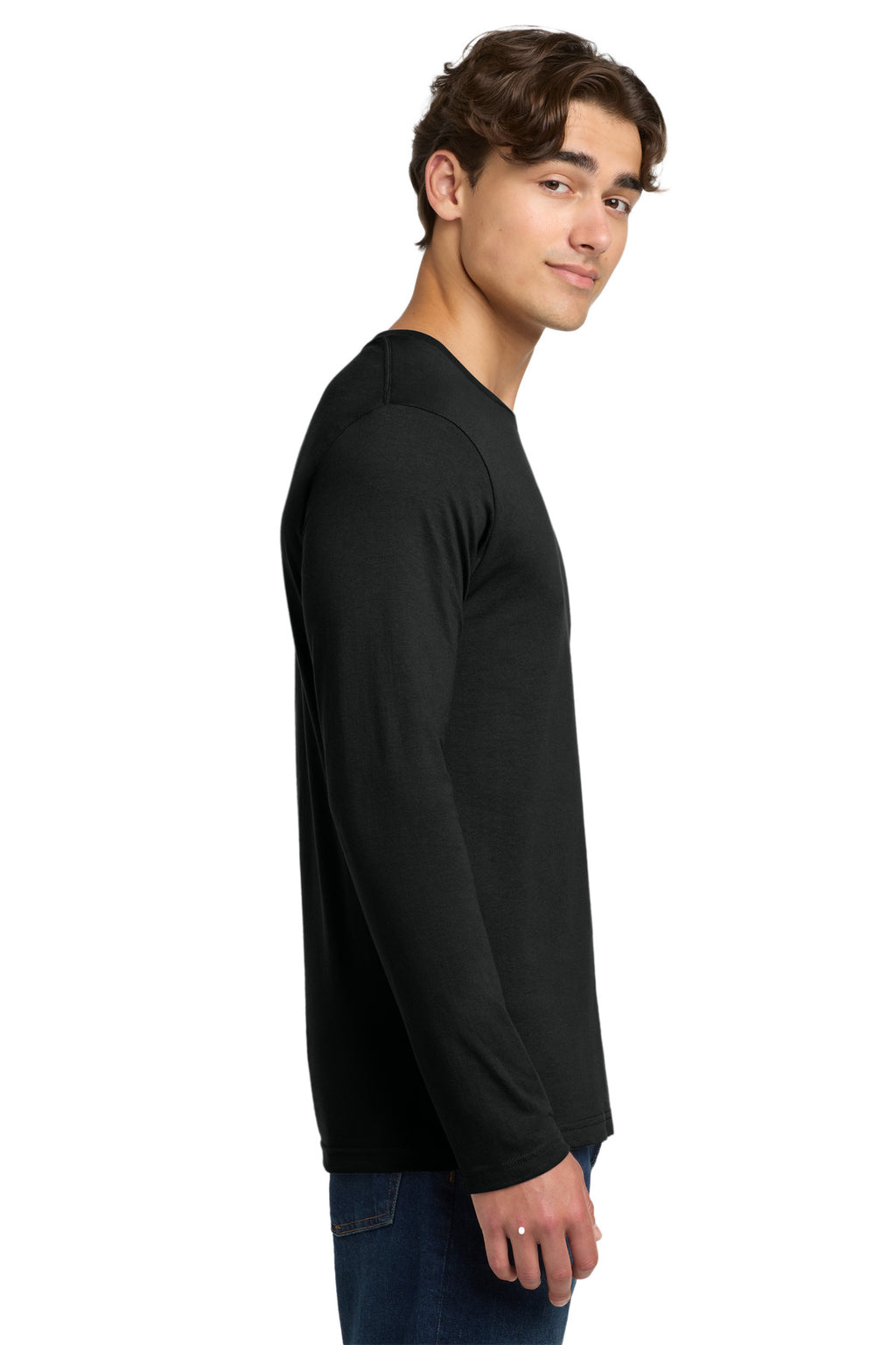 Gildan Softstyle Long Sleeve T-Shirt. 64400 - Black - side