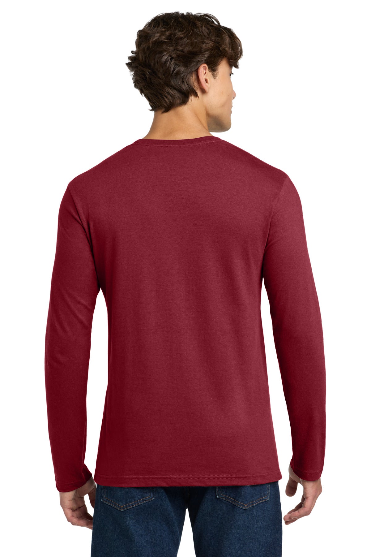 Gildan Softstyle Long Sleeve T-Shirt. 64400 - Cardinal Red - back