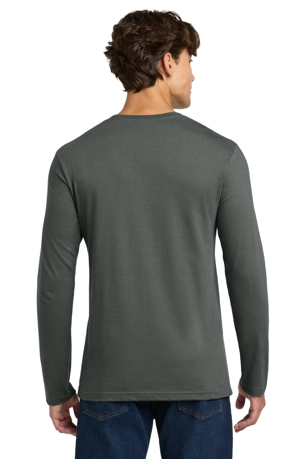 Gildan Softstyle Long Sleeve T-Shirt. 64400 - Charcoal - back