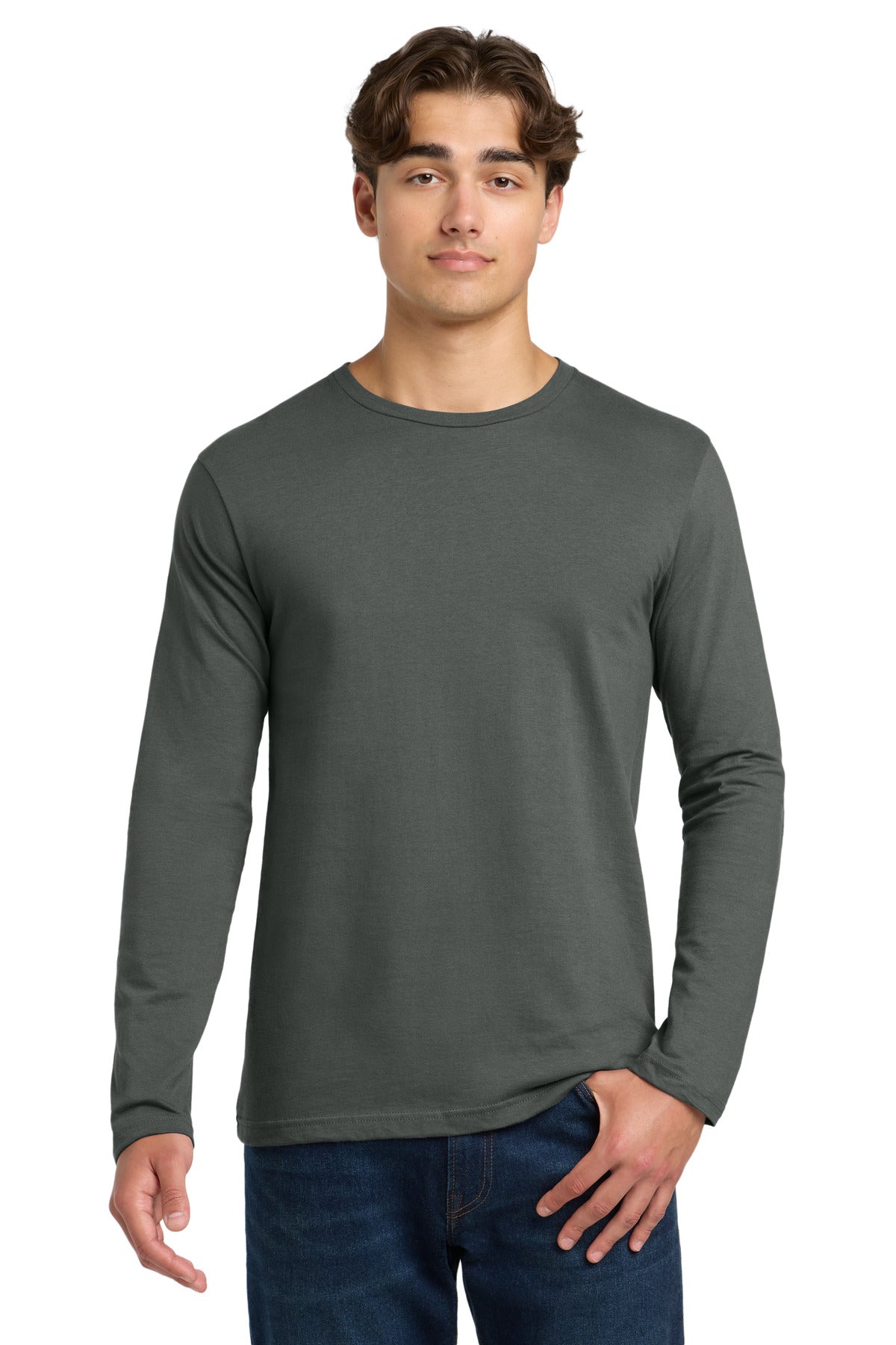 Gildan Softstyle Long Sleeve T-Shirt. 64400 - Charcoal - front