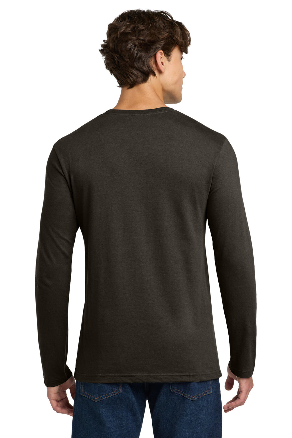 Gildan Softstyle Long Sleeve T-Shirt. 64400 - Dark Chocolate - back
