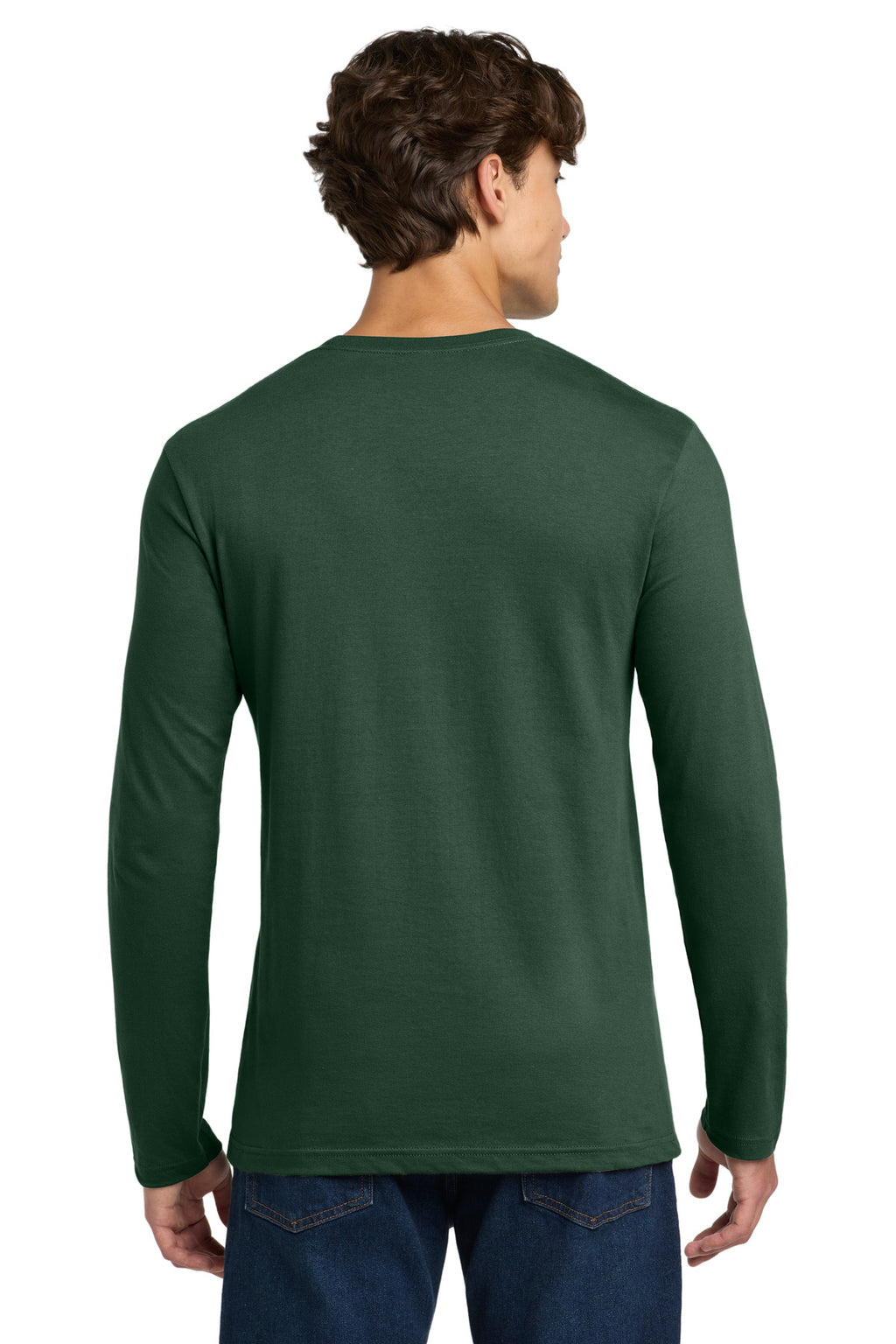 Gildan Softstyle Long Sleeve T-Shirt. 64400 - Fan Dark Green - back
