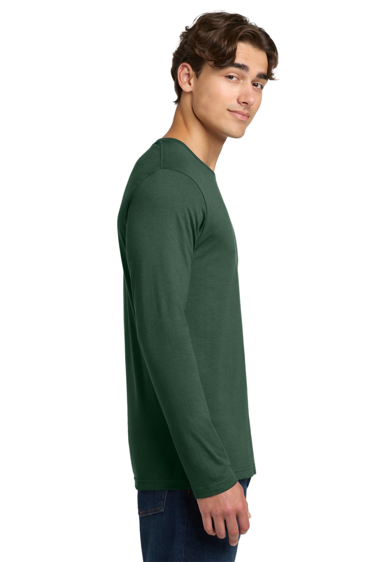Gildan Softstyle Long Sleeve T-Shirt. 64400 - Fan Dark Green - side