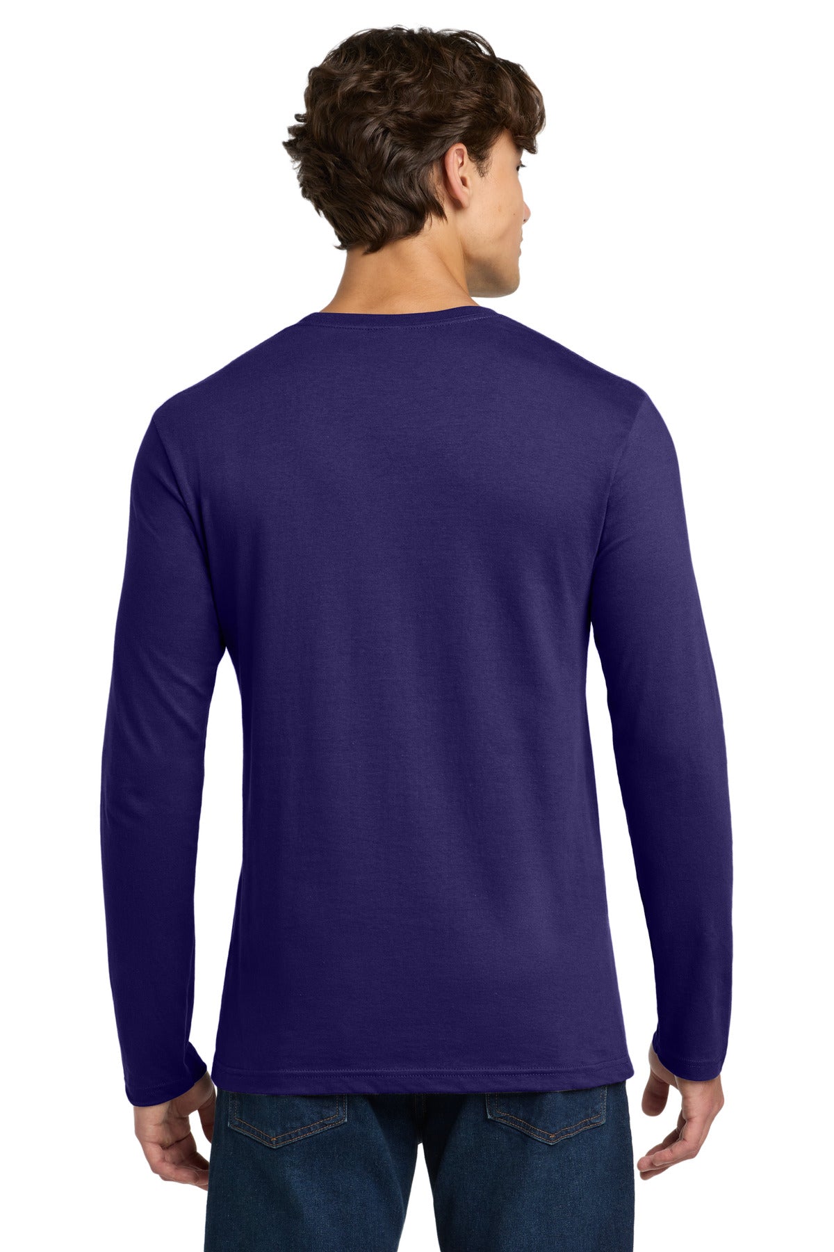 Gildan Softstyle Long Sleeve T-Shirt. 64400 - Fan Dark Purple - back