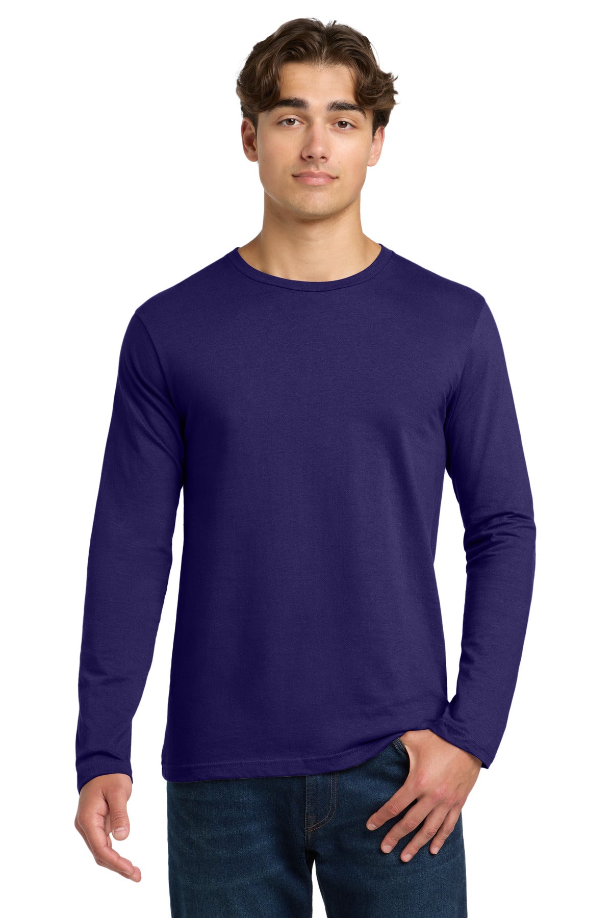 Gildan Softstyle Long Sleeve T-Shirt. 64400 - Fan Dark Purple - front