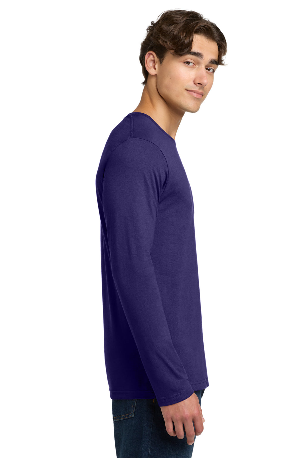 Gildan Softstyle Long Sleeve T-Shirt. 64400 - Fan Dark Purple - side