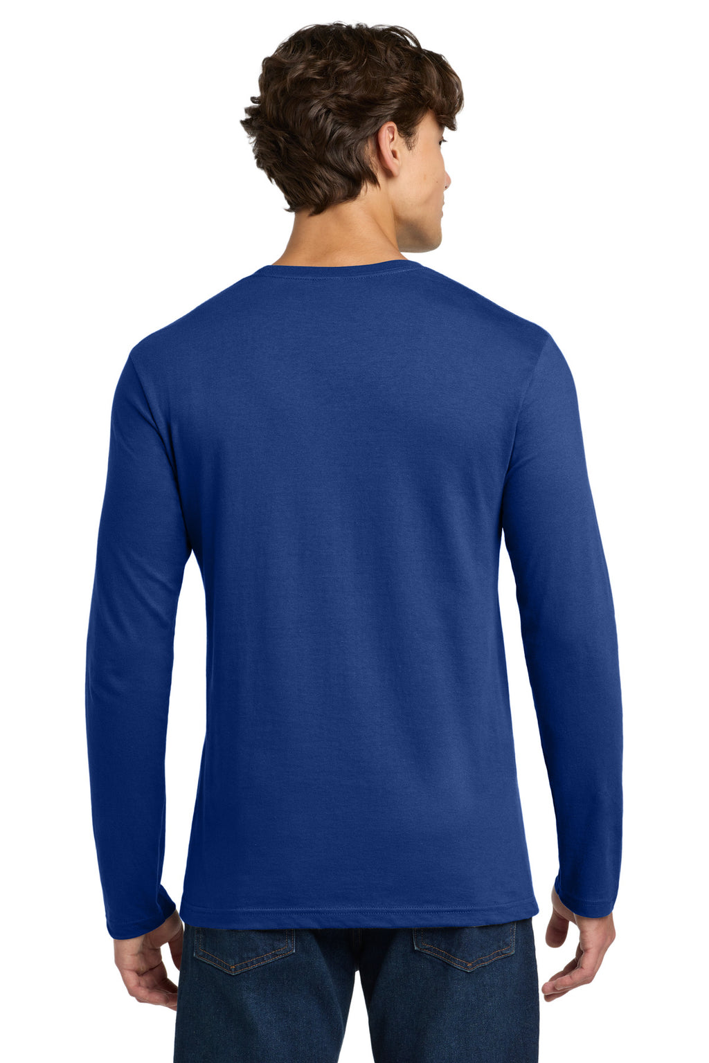 Gildan Softstyle Long Sleeve T-Shirt. 64400 - Fan Deep Royal - back