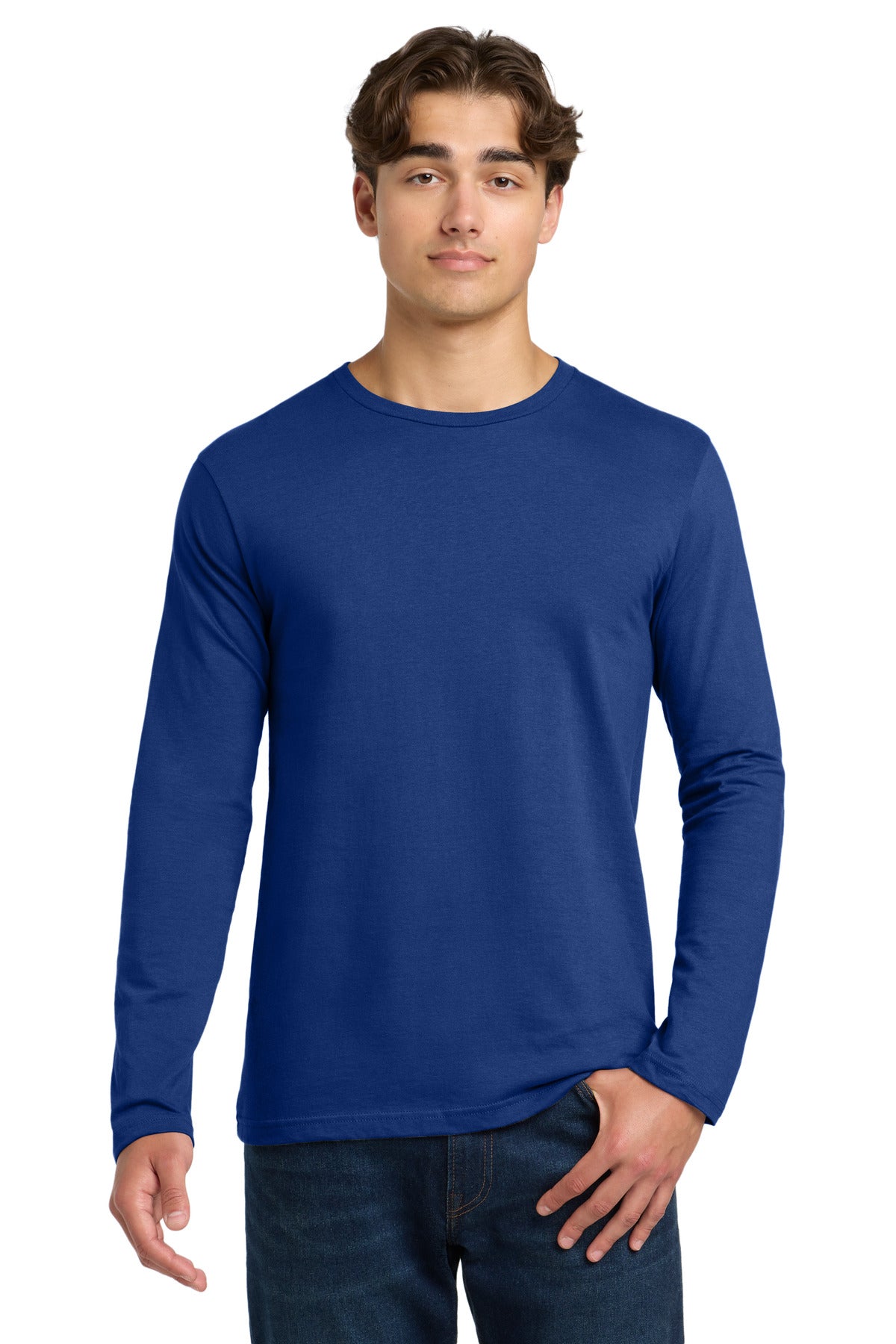 Gildan Softstyle Long Sleeve T-Shirt. 64400 - Fan Deep Royal - front
